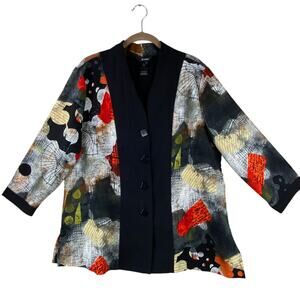 Ali Miles Art To Wear Lightweight Blouse Tunic Size L Boho Artsy